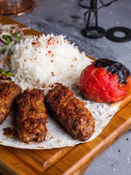 ground meat and rice