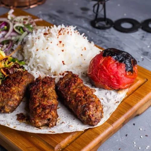 ground meat and rice
