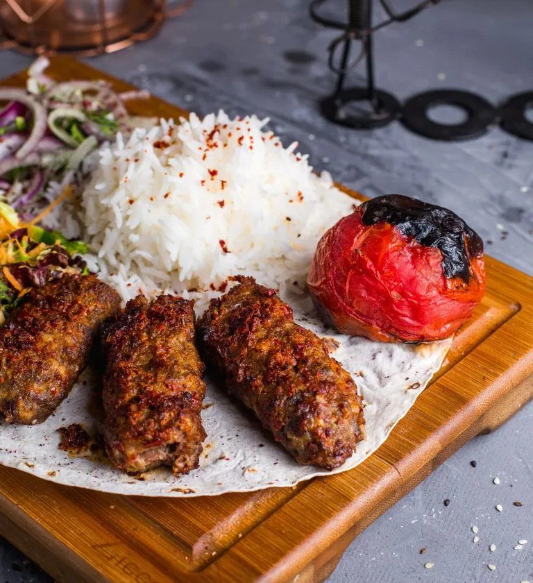 ground meat and rice
