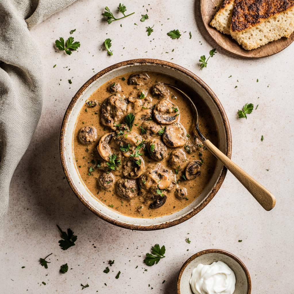 ground beef stroganoff recipe