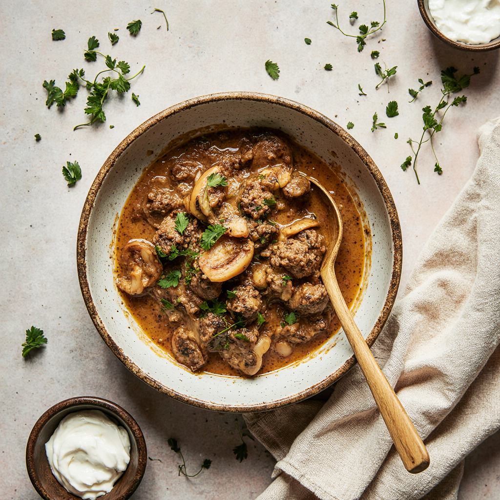 ground beef stroganoff recipe