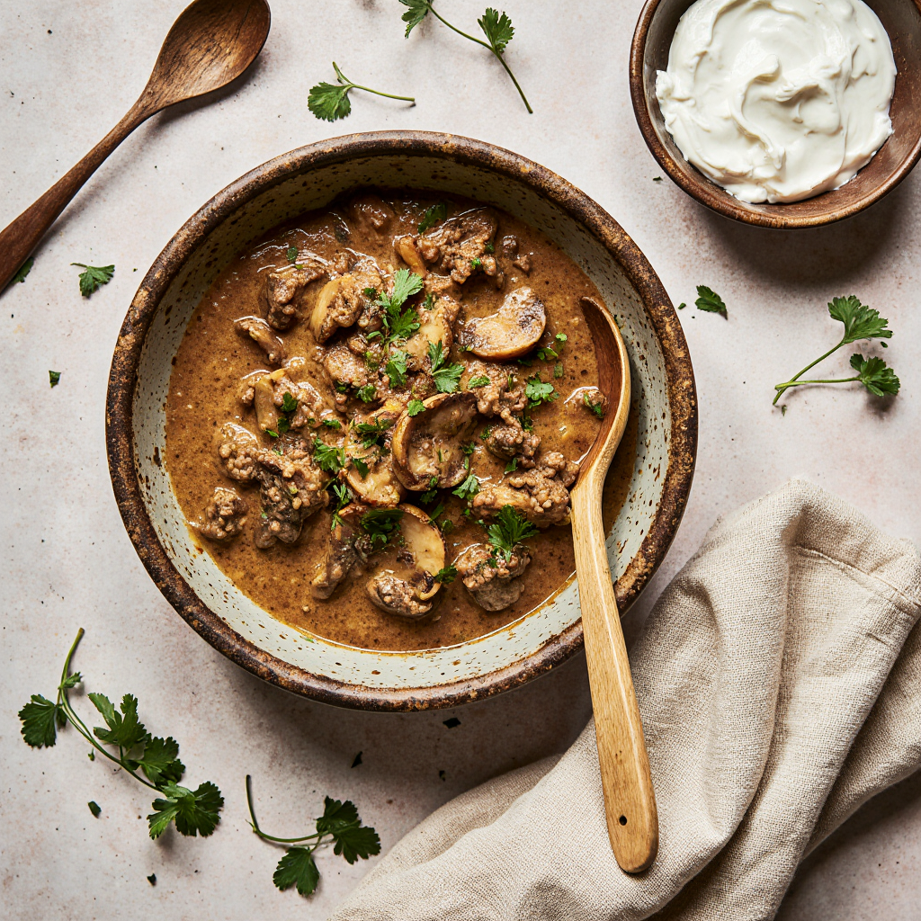 ground beef stroganoff recipe