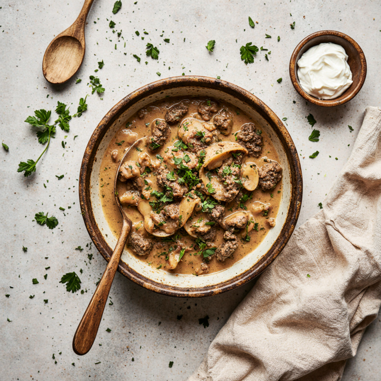 ground beef stroganoff recipe