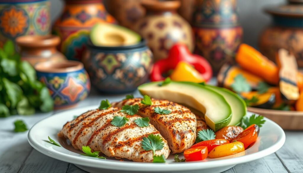 Low calorie chicken dishes with authentic Mexican seasonings and ingredients