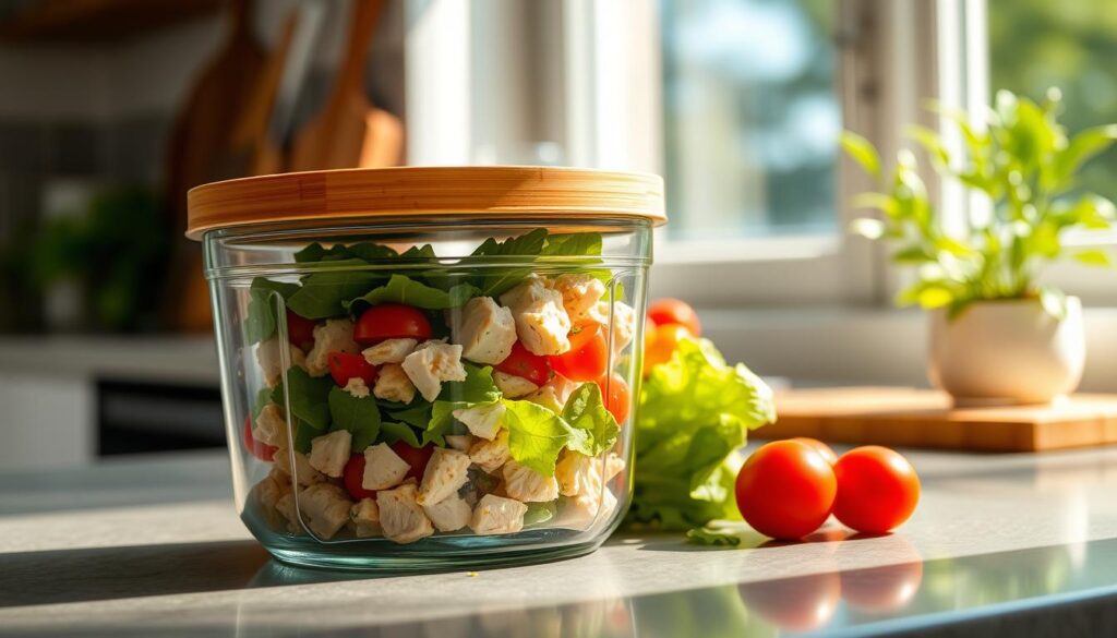 homemade chicken salad storage container