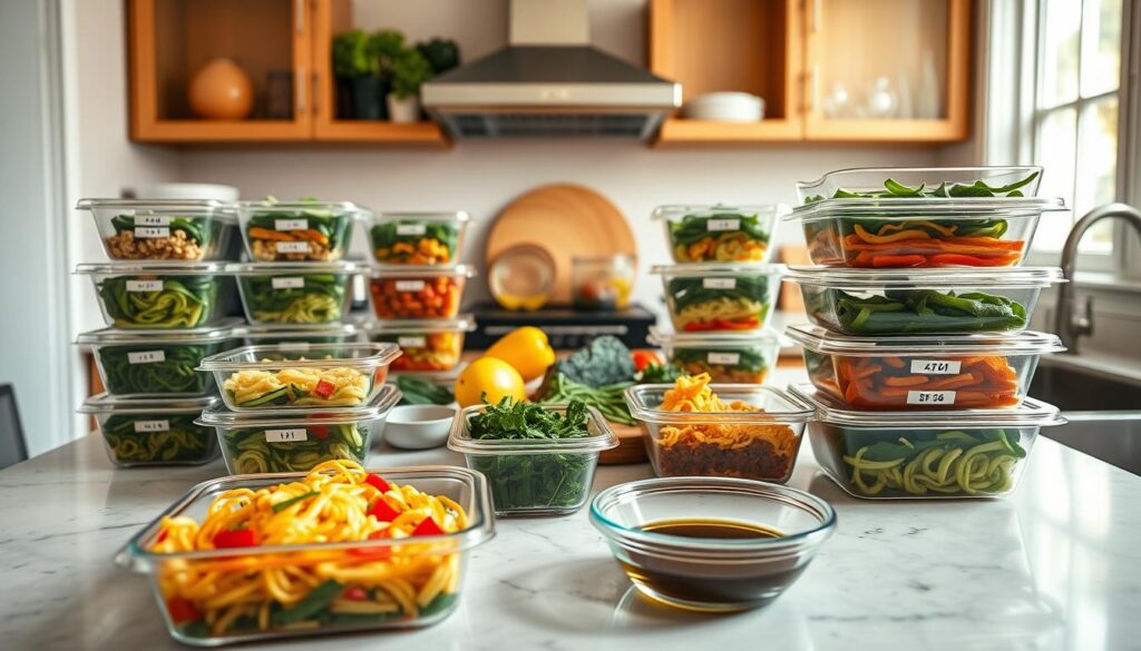 meal prep containers for low carb vegetarian recipes