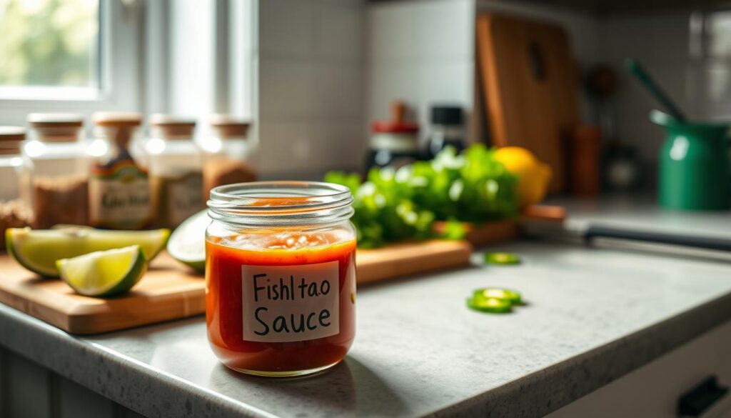 storing fish taco sauce