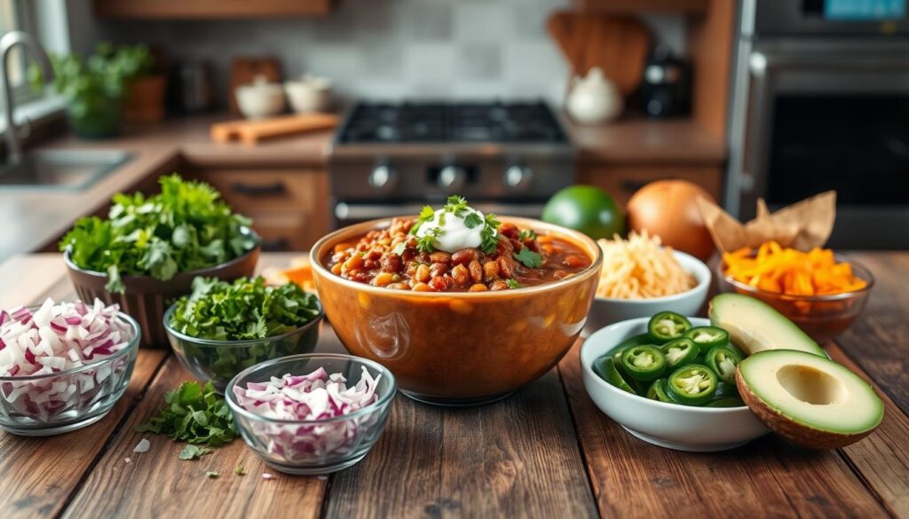 turkey chili toppings and garnishes